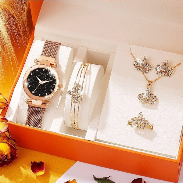 Luxury Women’s Jewelry Gift Set – Watch, Bracelet & Necklace