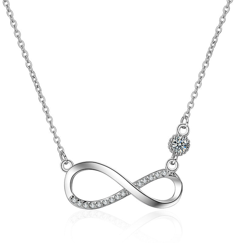 925 Sterling Silver Platinum-Plated Necklace – Elegant Women’s Jewelry