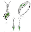 Angel Elf 3-Piece Jewelry Set – Crystal Earrings, Necklace & Bracelet