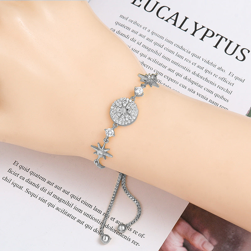 8K Gold Star Bracelet – Elegant Minimalist Women’s Jewelry