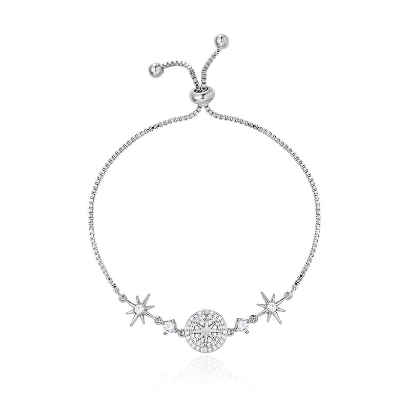 8K Gold Star Bracelet – Elegant Minimalist Women’s Jewelry