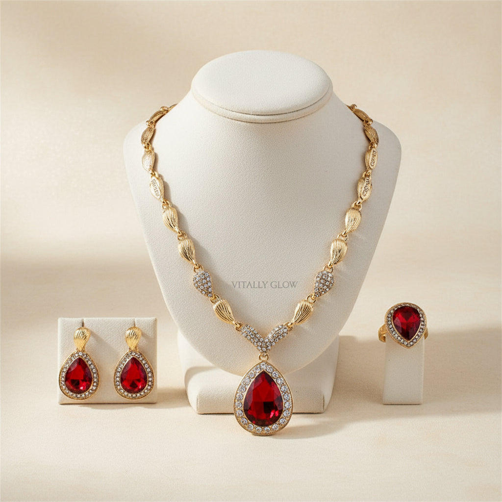 Elegant Women’s Jewelry Set – Necklace, Earrings & Bracelet