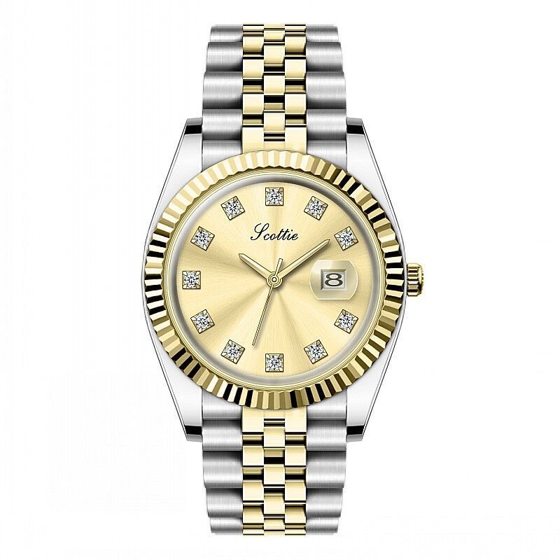 Elegant Women’s Solid Steel Calendar Watch – Minimalist Wristwatch