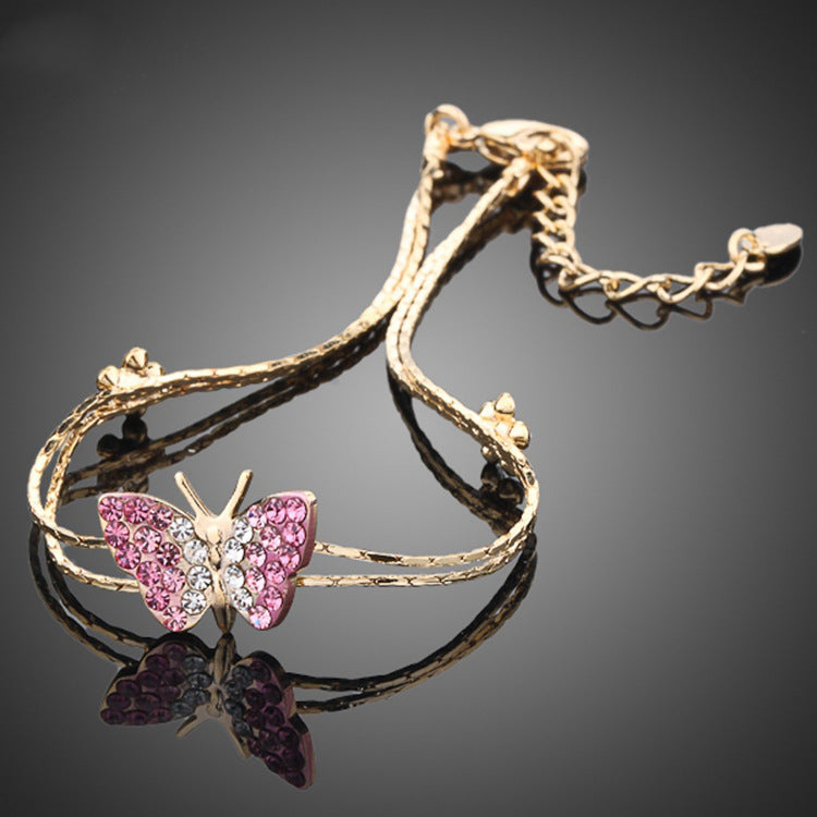 Butterfly Rhinestone Bracelet – Elegant Women’s Fashion Jewelry