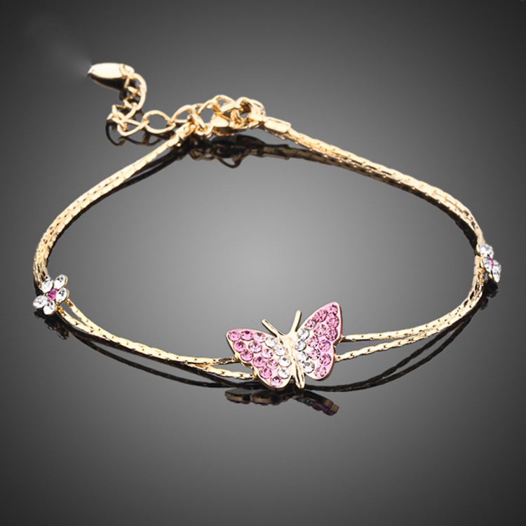 Butterfly Rhinestone Bracelet – Elegant Women’s Fashion Jewelry