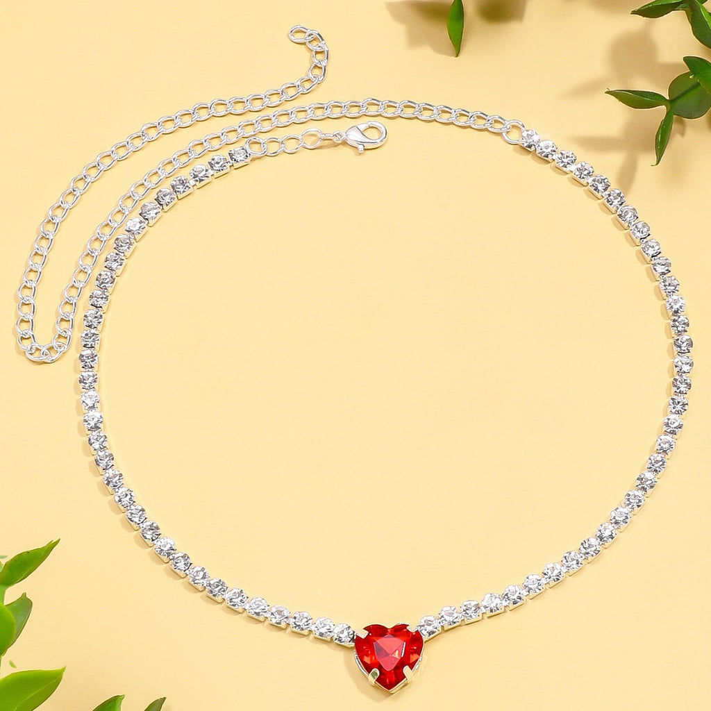 Colorful Love Collarbone Necklace – Trendy High-End Women’s Jewelry