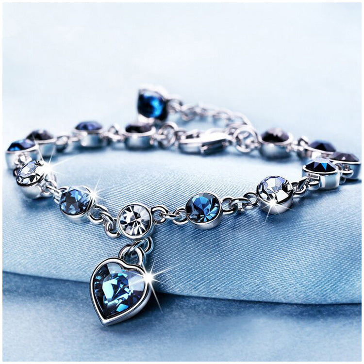 Heart of the Ocean Crystal Bracelet – Elegant Women’s Jewelry