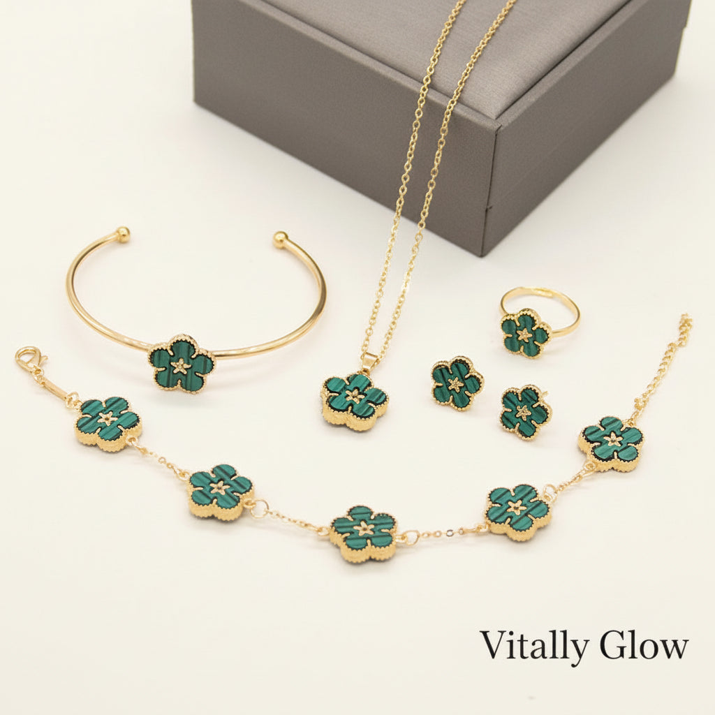 Plum Five-Piece Double-Sided Necklace Set