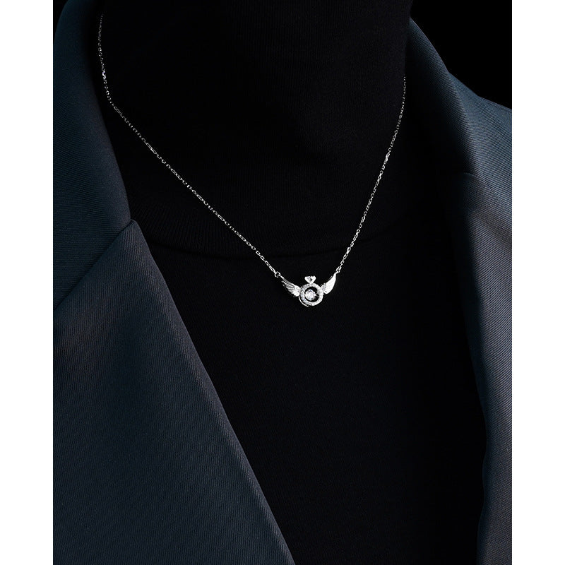 Sterling Silver S925 Beating Heart Necklace – Elegant Women’s Jewelry