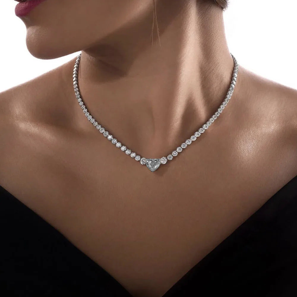 Colorful Love Collarbone Necklace – Trendy High-End Women’s Jewelry