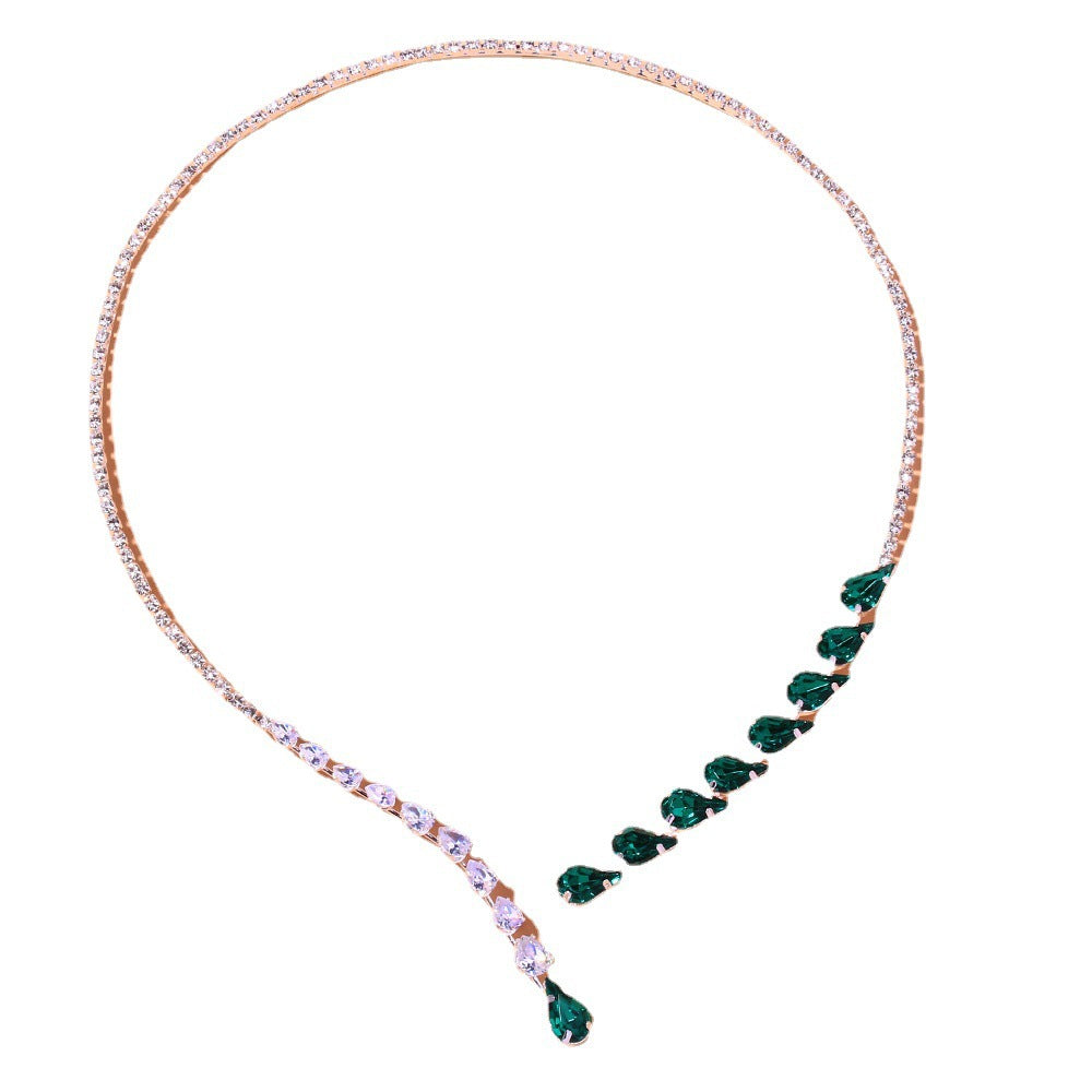 Exquisite Emerald Bridal Drop Necklace – Luxury Wedding Jewelry for Women