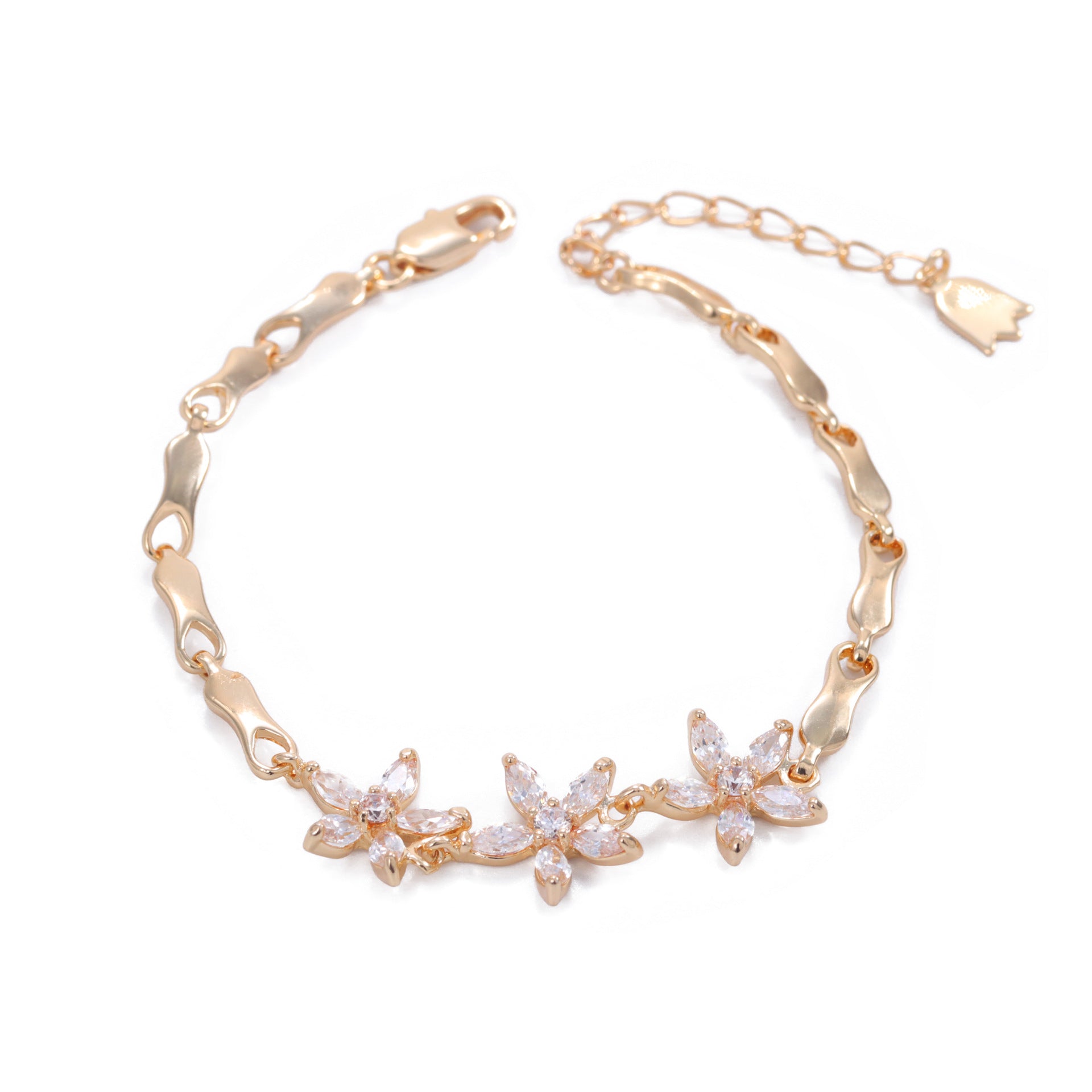 Clover Diamond Flower Bracelet – Japanese & Korean Inspired Jewelry