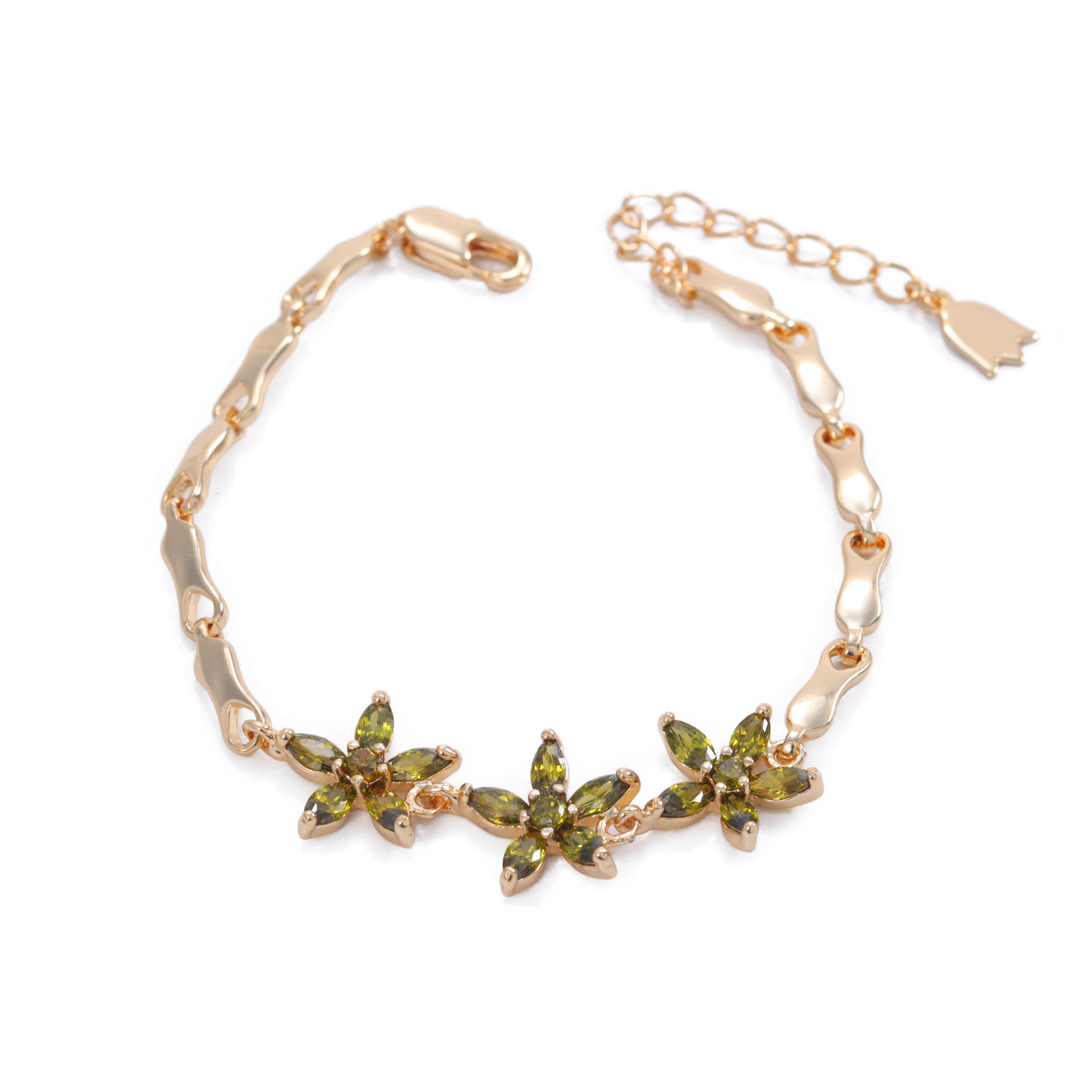 Clover Diamond Flower Bracelet – Japanese & Korean Inspired Jewelry