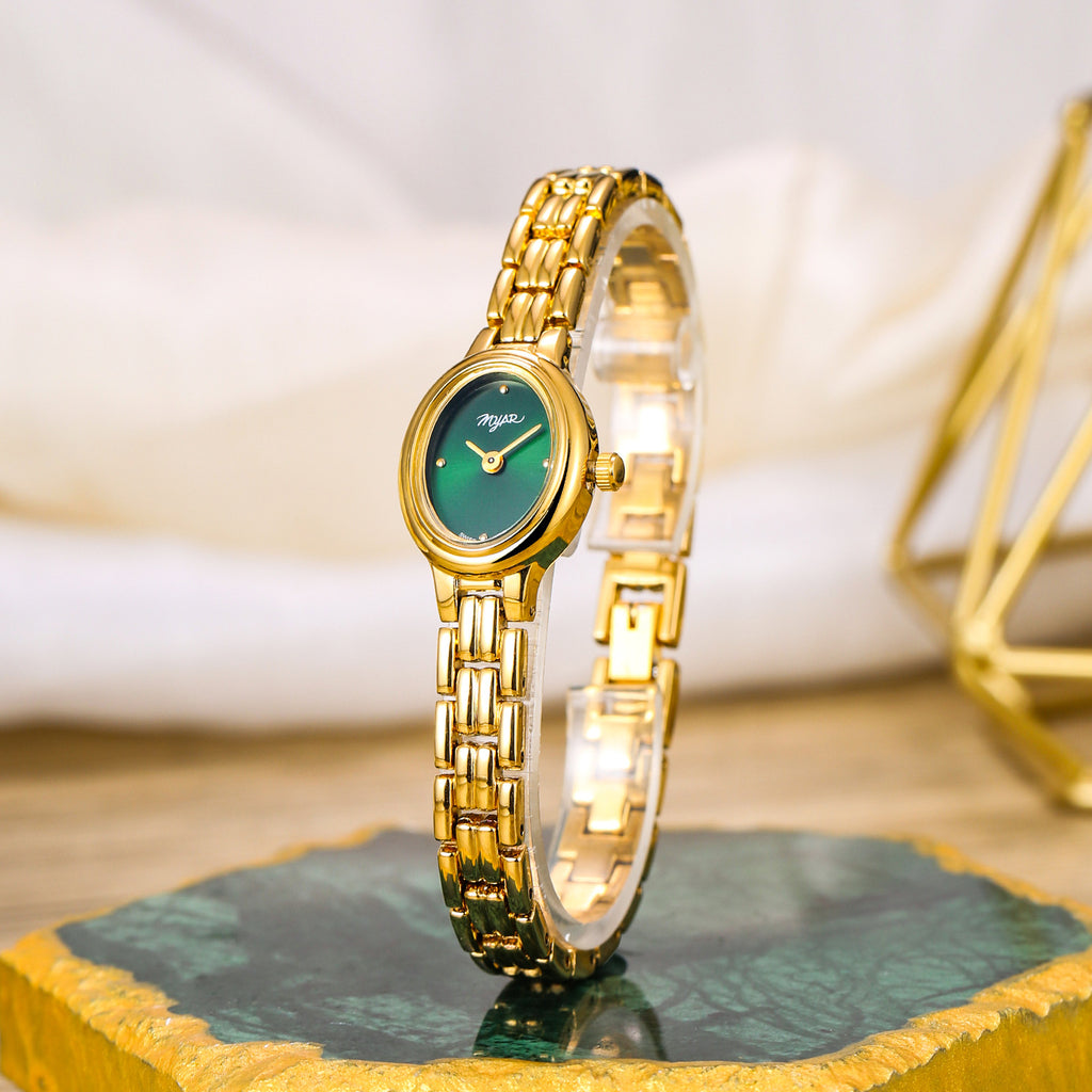 Oval Mini Vintage Waterproof Watch – Elegant Women’s Quartz Wristwatch