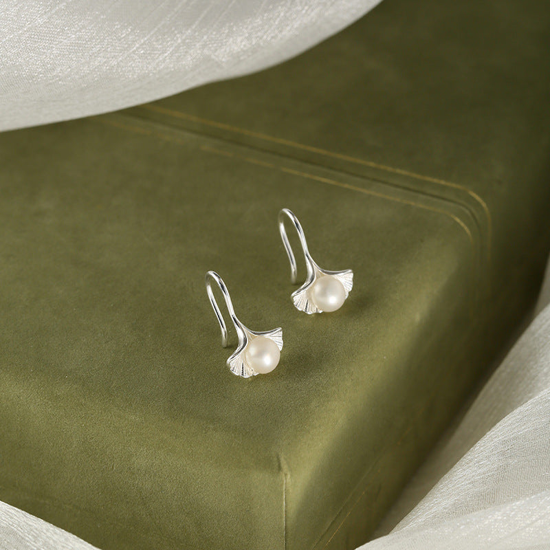 Ginkgo Leaf Ear Hooks – Elegant Women’s Earrings